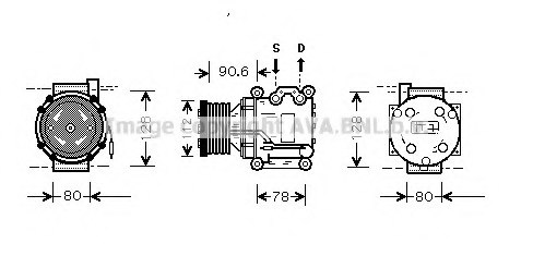 PRASCO UVK095 Compressor, air conditioning
